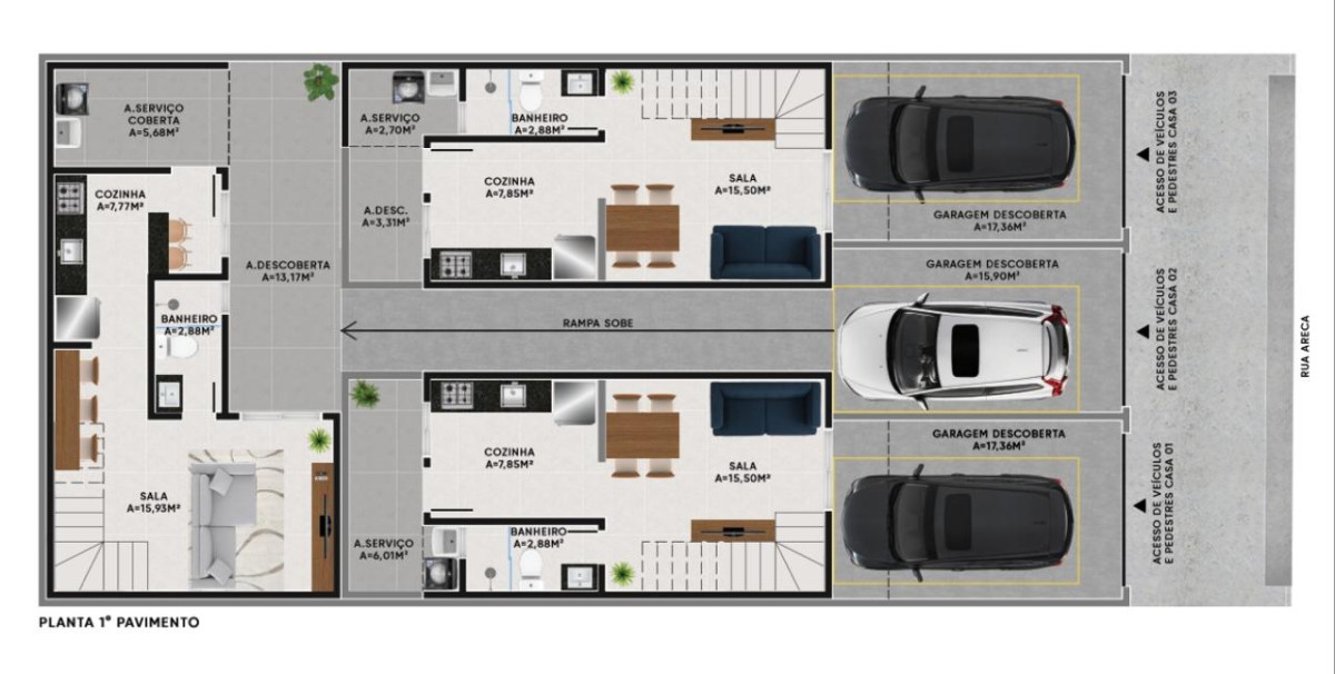 Casa, 2 quartos, 57 m² - Foto 3