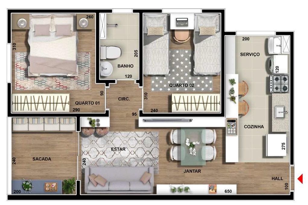 Apartamento, 2 quartos, 48 m² - Foto 14