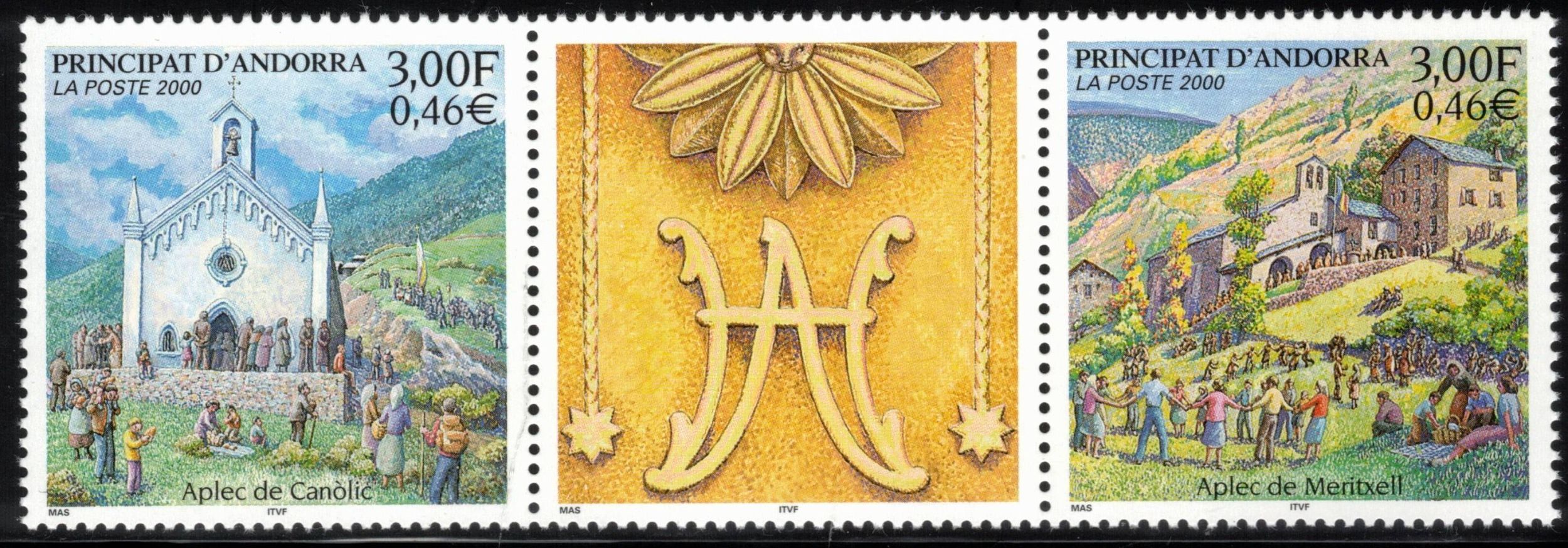 FRENCH ANDORRA 2000 Festivals; Scott 523; MNH