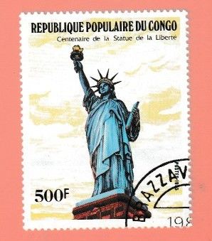 CONGO SCOTT#739 1985 500f STATUE OF LIBERTY - CTO/USED/H
