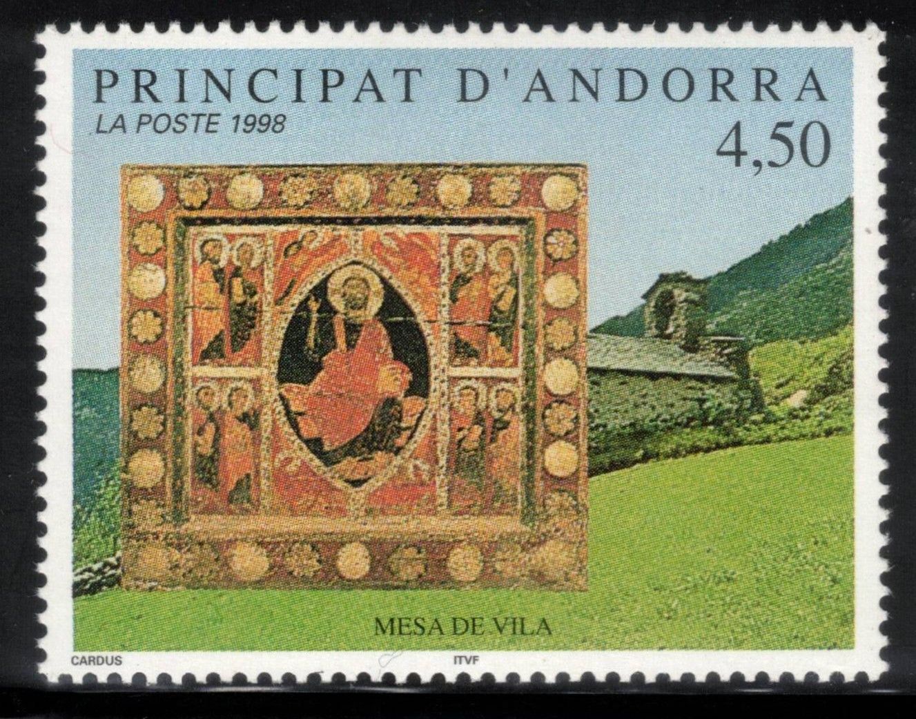 FRENCH ANDORRA 1998 Mesa de Vila Church; Scott 492; MNH