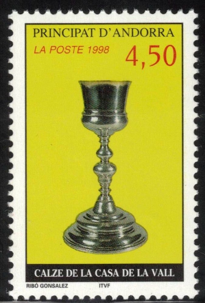 FRENCH ANDORRA 1998 Chalice, House of the Valleys; Scott 498; MNH