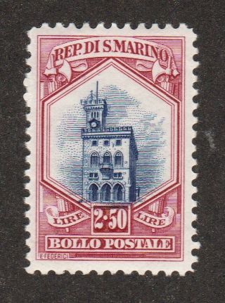 San Marino - Scott # 127 Government palace - MH