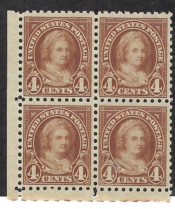#585 Mint Block of 4 NH 4 Good Margins - Look.