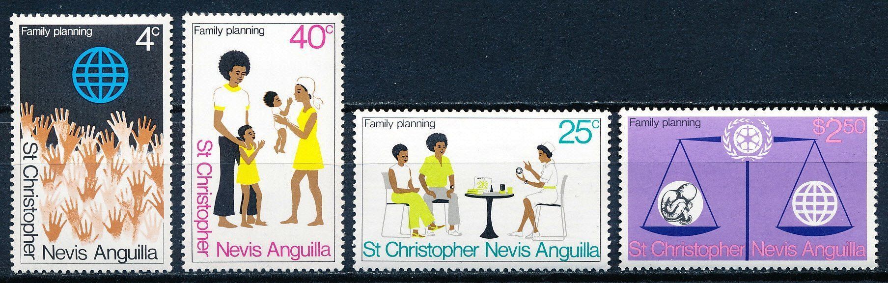 St. Kitts Nevis Anguilla MNH 286-9 Family Planning