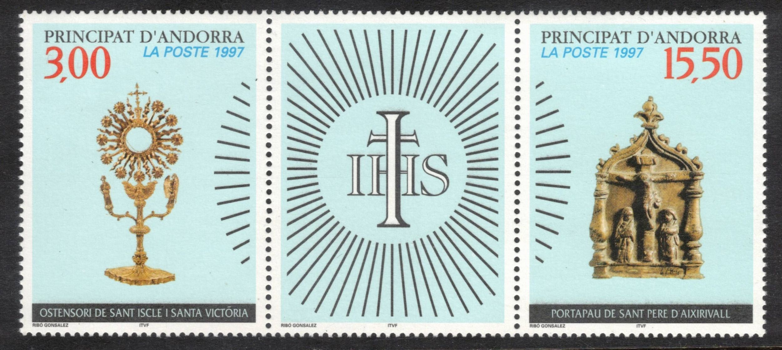 FRENCH ANDORRA 1997 Religious Artifacts; Scott 484a; MNH