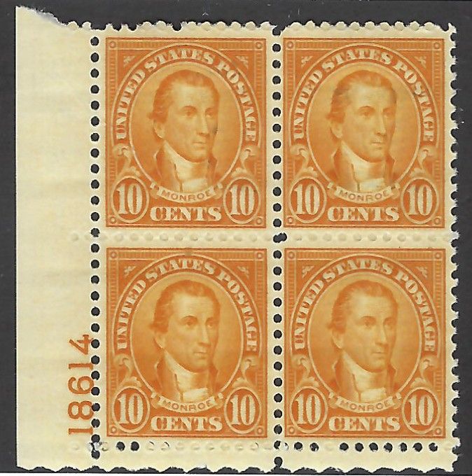 #642 Mint Plate Block of 4 NH - Solid Centering - Look
