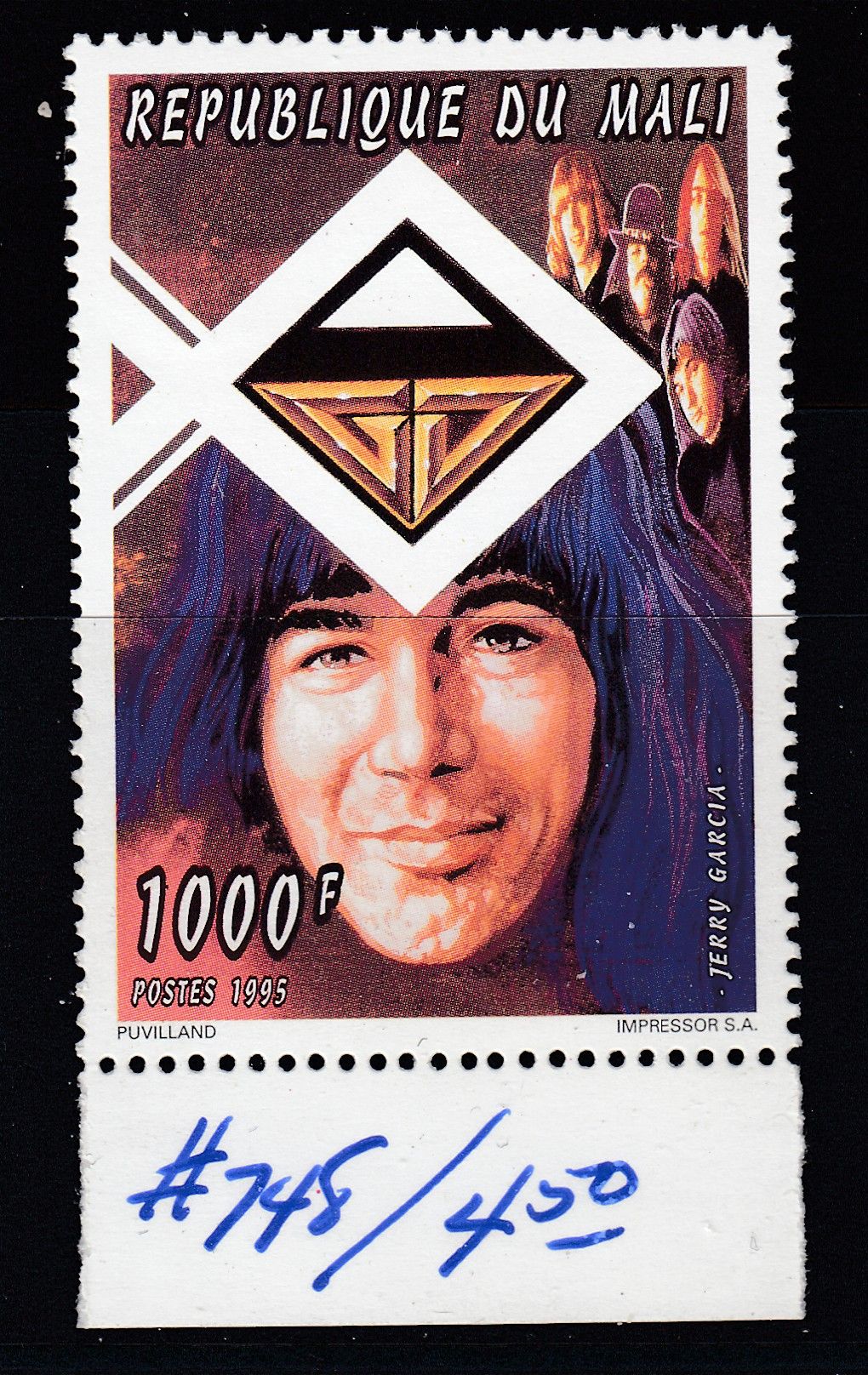 Mali #748 MNH - SCV $4.50 - Jerry Garcia - SCV $4.50