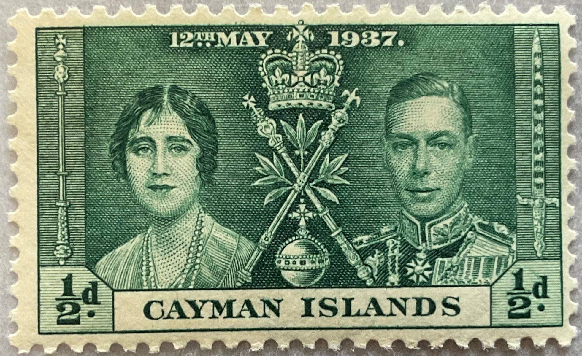Cayman Islands Scott #97 *MH* Single Coronation L50