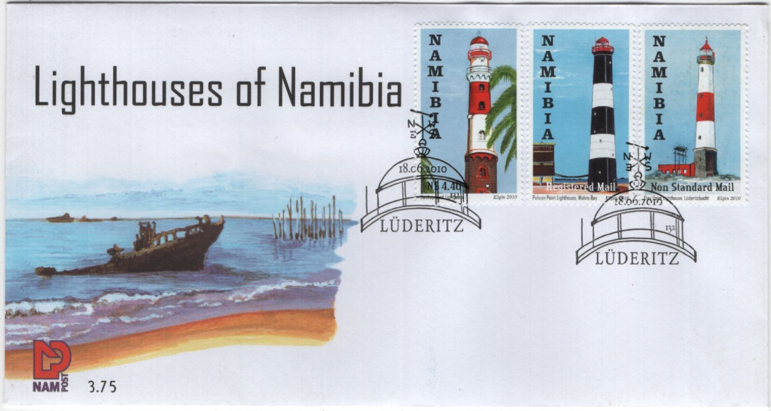 Namibia 2010 FDC Sc 1190-1192 Lighthouses