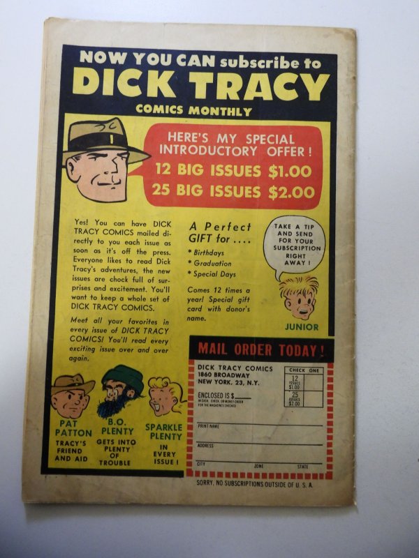 Dick Tracy #30 (1950) Double Cover GD/VG- Condition See Description