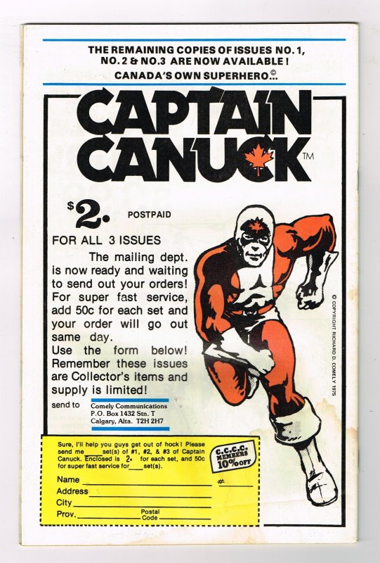 Captain Canuck # 4 - Comely Comix - 1979