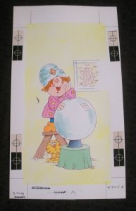 GET WELL SOON Fortune Teller Cartoon Gag 6x10 Greeting Card Art #B4038