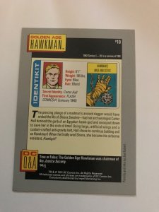 GA HAWKMAN #10 card : 1992 DC Universe Series 1, NM/M, Impel,  Joe Kubert art