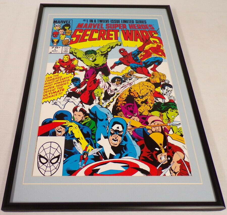 Secret Wars 1 Framed 16x20 Marvel Comics Cover Poster Display Comic