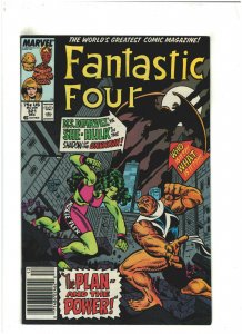 Fantastic Four #321 VF/NM 9.0 Newsstand Marvel Comics 1988 She-Hulk