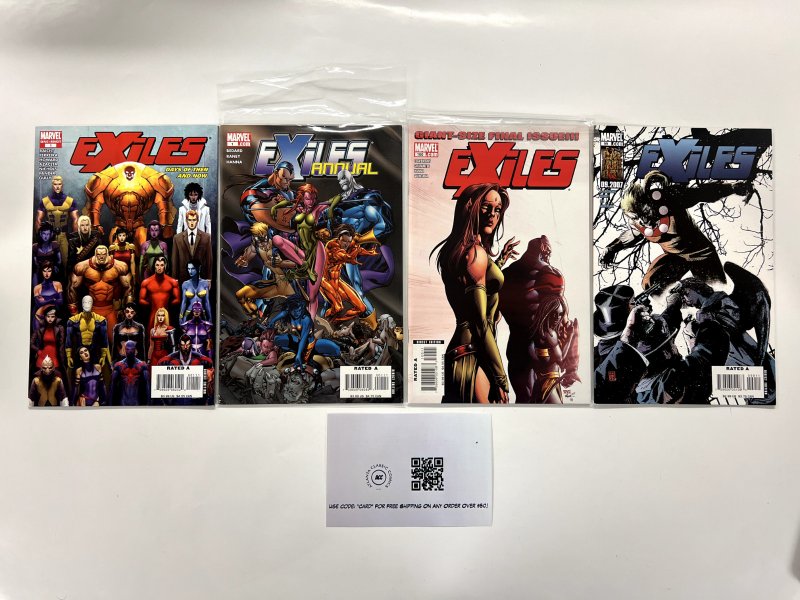 4 Exiles Marvel Comic Books # 1 1 99 100 Avengers Defenders Spiderman 75 JS15