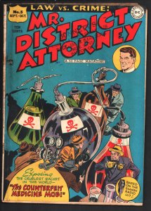 Mr District Attorney #5 1948-DC-pre-code crime-Counterfeit Medicine Mob-Har...