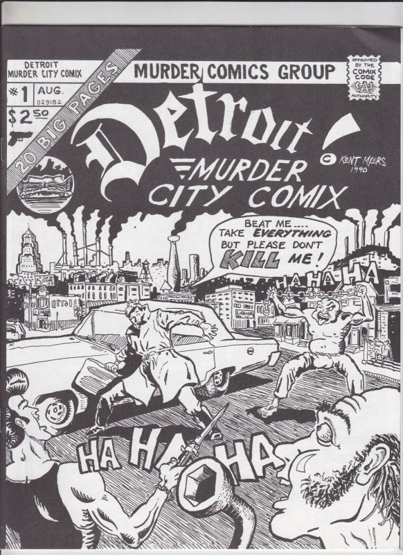 Detroit! Murder City Comix #1 VF/NM; Slave Labor | Kent Myers - B&W 