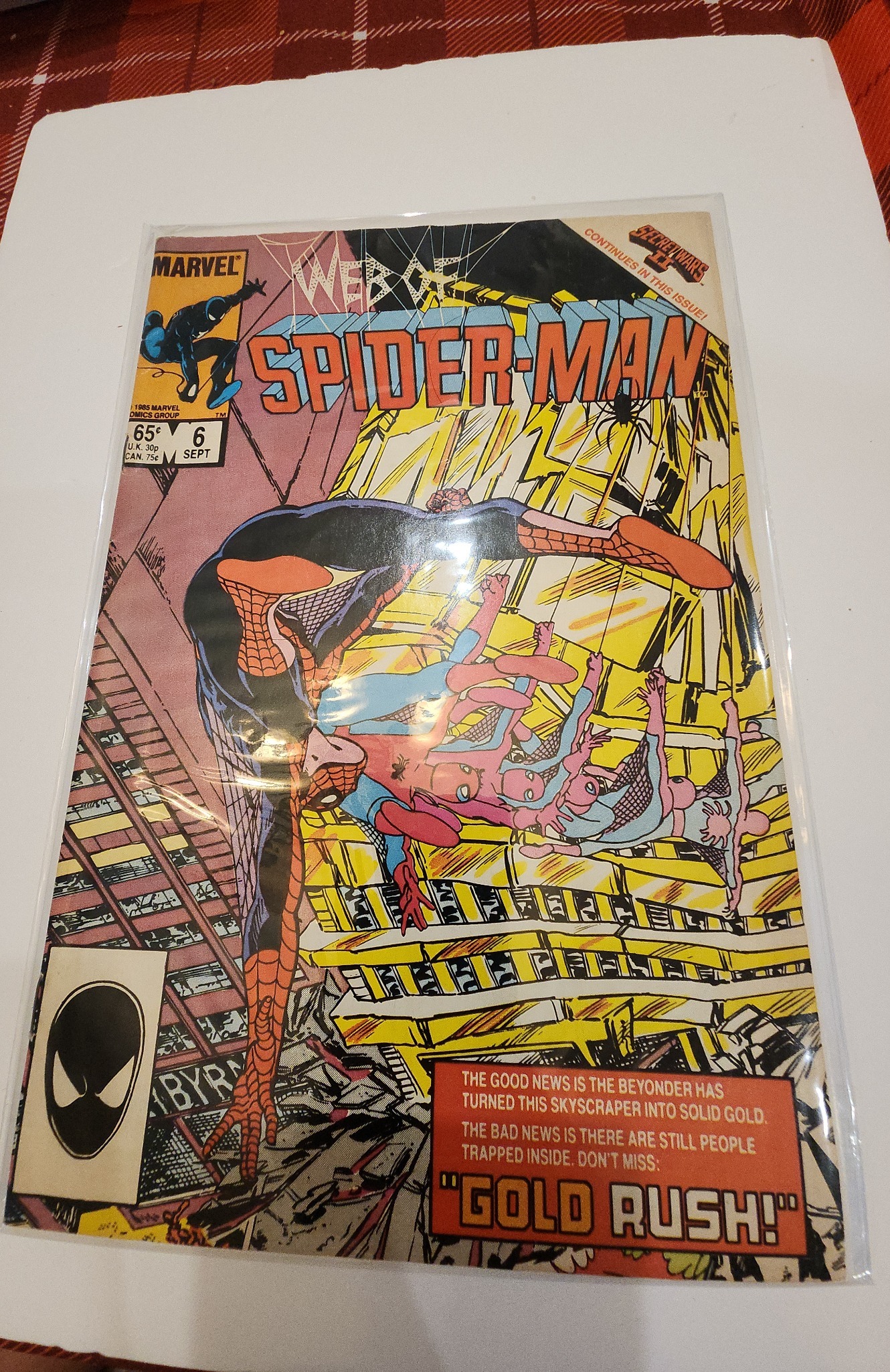 Web of SpiderMan 6 (1985) Comic Books Copper Age, Marvel,