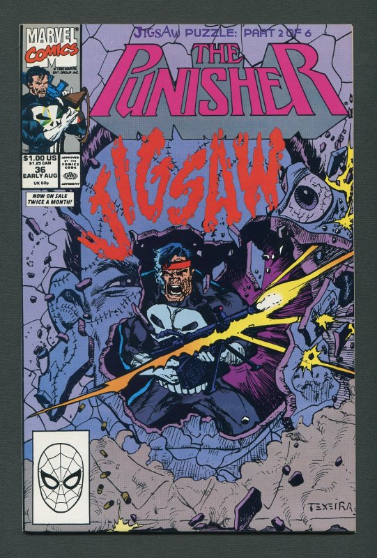 Punisher #36 / 9.0 VFN/NM  Jigsaw  Part One August 1990