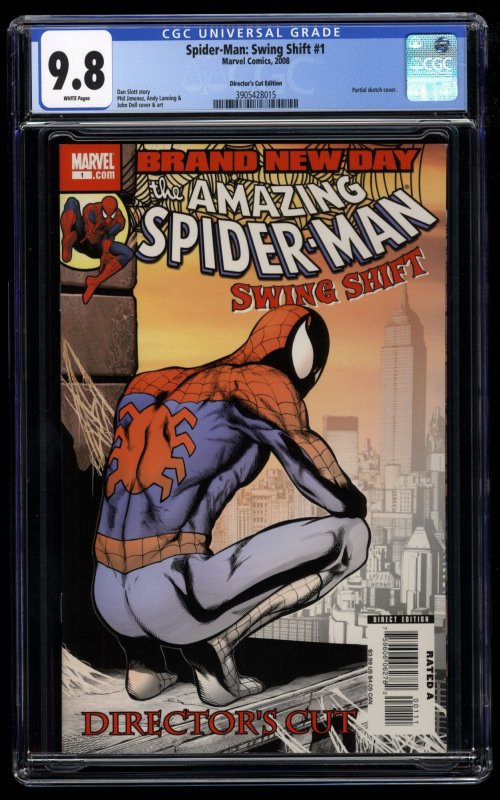 Spider-Man: Swing Shift #1 CGC NM/M 9.8 White Pages Director's Cut Variant