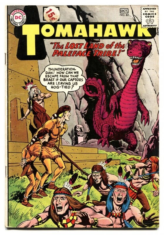 TOMAHAWK #82 comic book 1962- DC WESTERN -SCI FI ISSUE-CAVE MONSTER- SILVER AGE