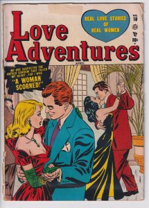 LOVE ADVENTURES #10 (Apr 1952) GVG 3.0 yellowing to white paper, see description