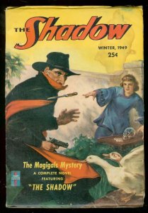 PULP:  SHADOW PULP WINTER 1949- MAGIGALS MYSTERY SKULL COVER FN