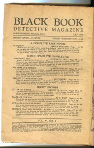 Black Book Detective 7/1936-Ranger--Crime-mystery & horror pulp-Cornell Woolr...