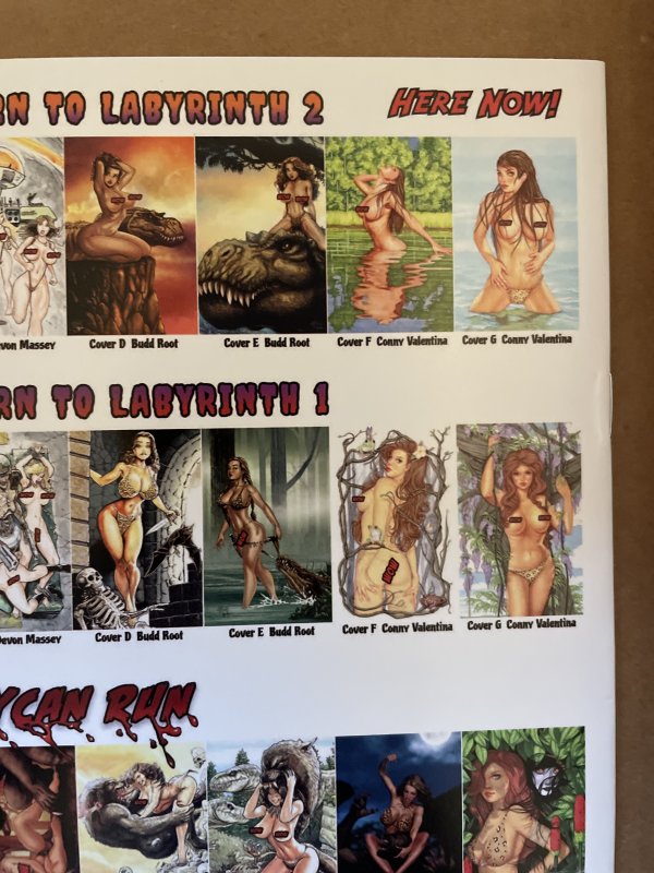 Cavewoman Return To Labyrinth 2 NM+ Conny Valentina LTD 350 COA Risqué Cover