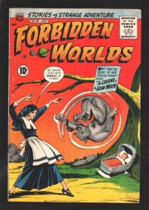 Forbidden Worlds #96 1960-ACG-Witch cover-Ken Landau rocket ship story art-VG+