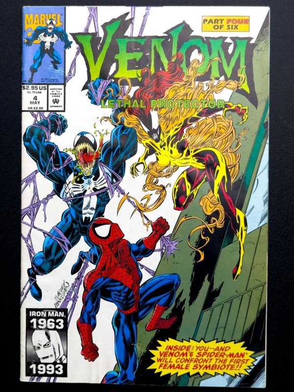 Venom: Lethal Protector #4 (1993) - [KEY] 1st App of Scream & Fem Symbiote VF+