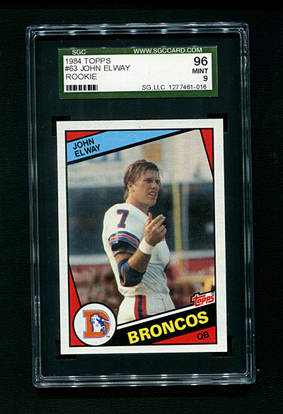 1984 Topps #63 John Elway Rookie (SGC 96 MINT)