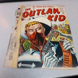 outlaw kid comics #8 atlas 1955 golden age joe maneely cover 2 gun colt western