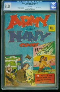 Army and Navy Comics #1- CGC 8.0 Hitler appearance- Southern States 1197194017