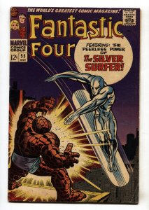 FANTASTIC FOUR #55 - comic book 1966-KEY ISSUE-SILVER SURFER KIRBY vg+