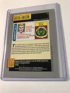 GOLDEN AGE GREEN LANTERN #7 card signed by MART NODELL : DC Impel Series 1; NM/M