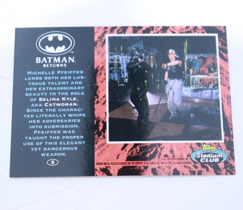 1992 Batman Returns Stadium Club #6 