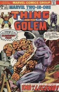 Marvel Two-In-One #11 VF ; Marvel | the Thing the Golem