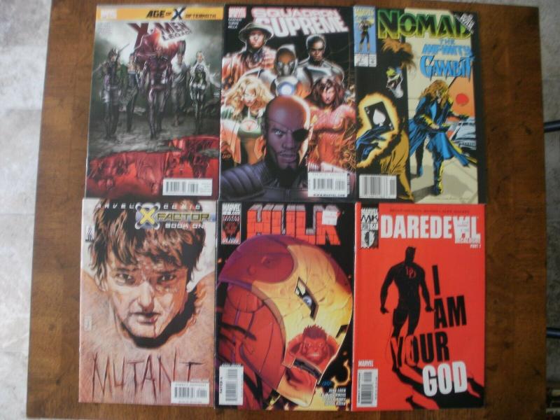 6 MARVEL Comic: X-MEN LEGACY SQUADRON SUPREME NOMAD X-FACTOR HULK DAREDEVIL