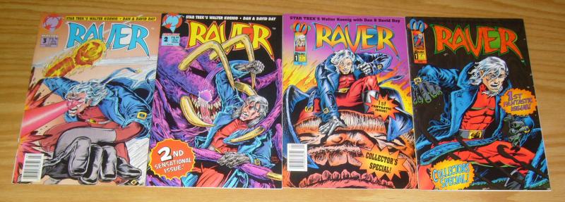 Walter Koenig's Raver #1-3 VF/NM complete series + variant - malibu comics set