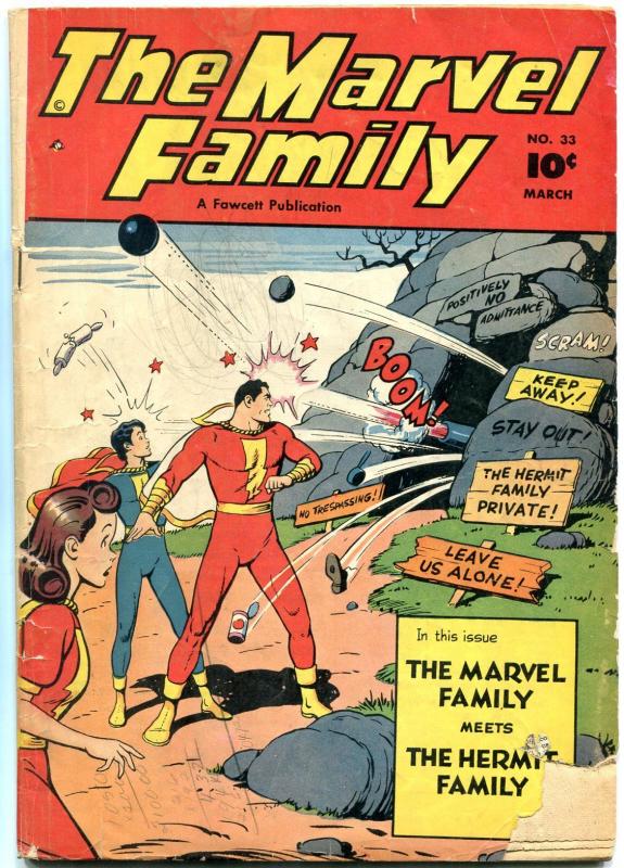 Marvel Family #33 1949- Captain Marvel- Fawcett Golden Age reading copy