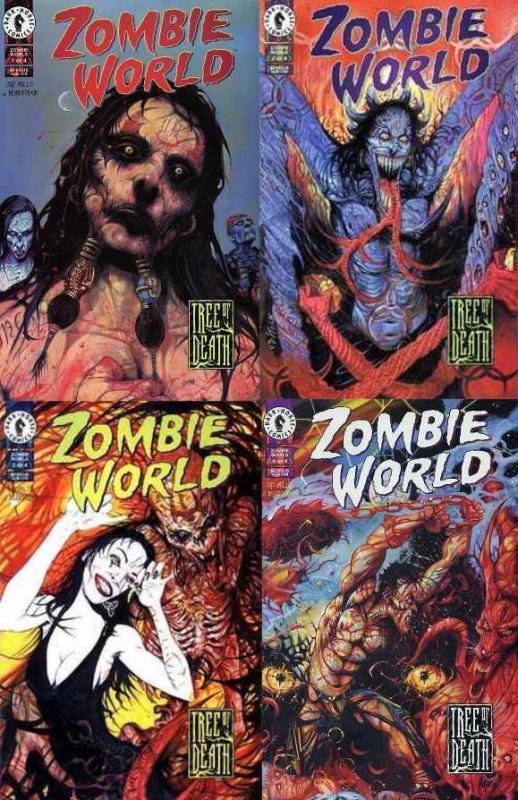 ZOMBIE WORLD TREE OF DEATH (1999 DH) 1-4  complete set!