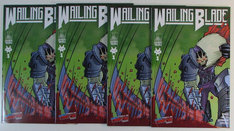 Wailing Blade Lot of 4 #1 nycc x4 Comixtribe 2018 New York Comic Con /450 Comics
