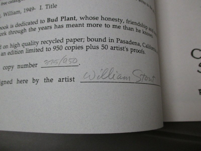 1993 William Stout 50 Convention Sketches v. 2 VF Signed 2x #375/950