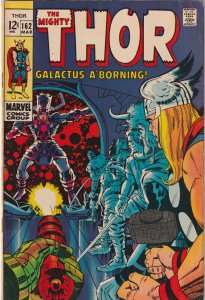 The Mighty Thor # 162 FN Marvel 1969 Ego & Galactus Apperance [M7] 