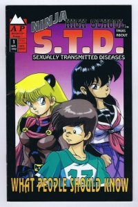 Ninja High School Talks About S.T.D.s #1 ORIGINAL Vintage 1992 Antarctic Comics