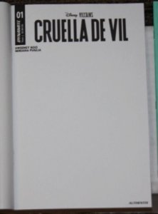 CRUELLA DE VIL #1 MARVEL COMICS 2025 BLANK SKETCH VARIANT SWEENEY BOO NM