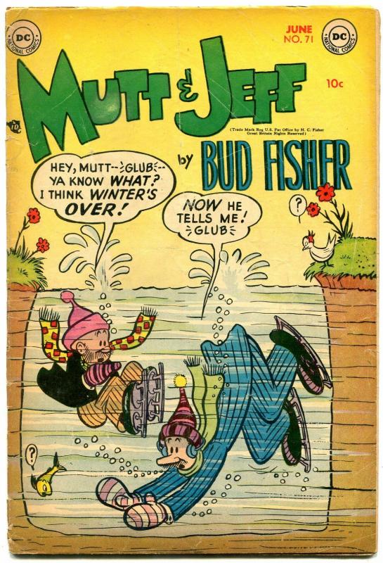 Mutt and Jeff #71 1954- Bud Fisher- DC Golden Age Humor VG